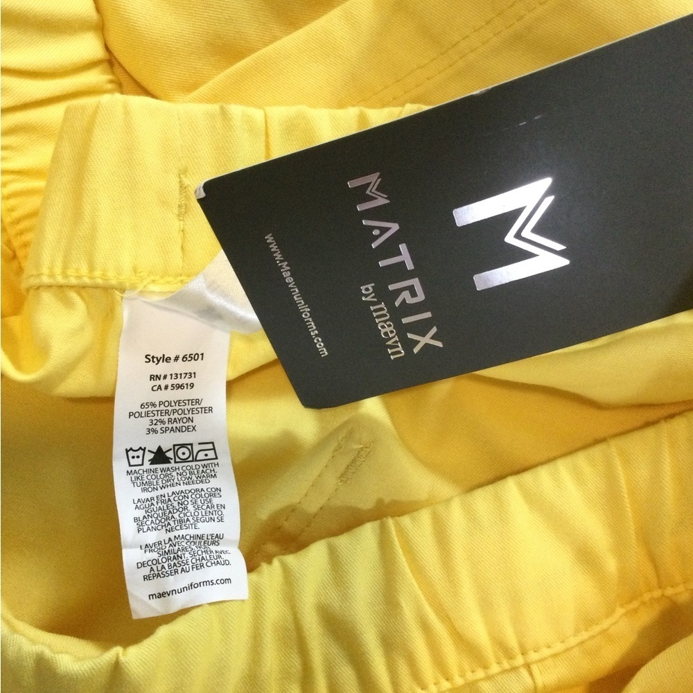 Matrix by Maeven semi jogger scrub trousers sunshine yellow Woman’s 3X - Picture 12 of 13